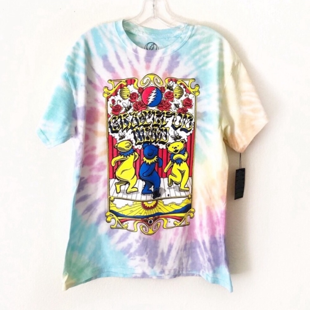 NWT GRATEFUL DEAD Dancing Bears oversized band tee